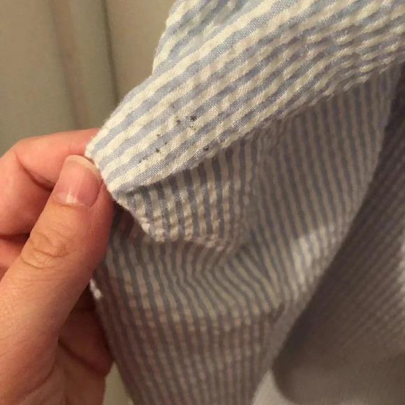 Mudpie Blue and White Seersucker Collared Dress - Picture 6 of 8